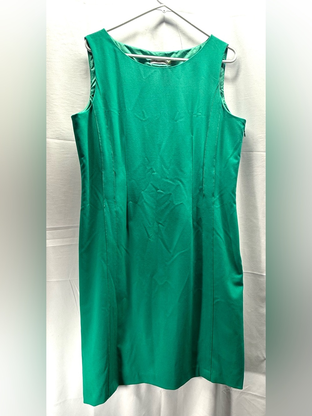 Calvin Klein Emerald Green Sleeveless Sheath Dress Size 14
